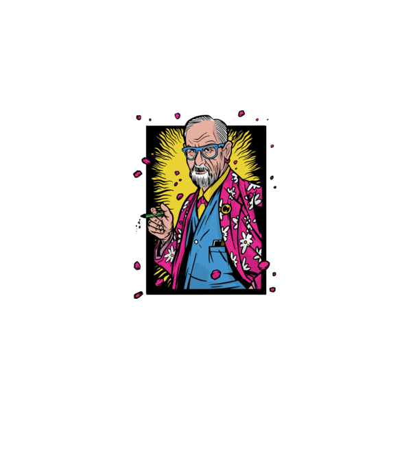 Sigmund Freud Filozof model alb pe tricou