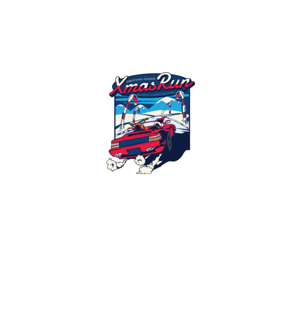 Xmas Outrun Retro Jucărie Crăciun model albastru închis pe tricou