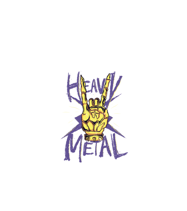 Heavy Metal model negru pe tricou