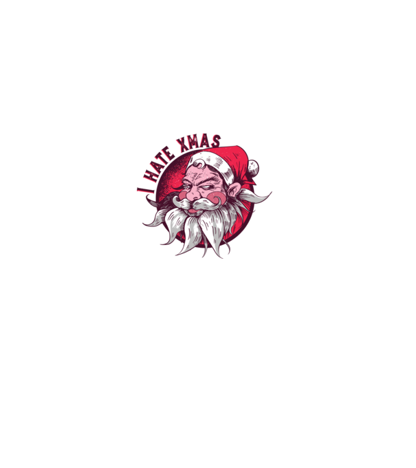 I Hate Xmas model alb pe tricou