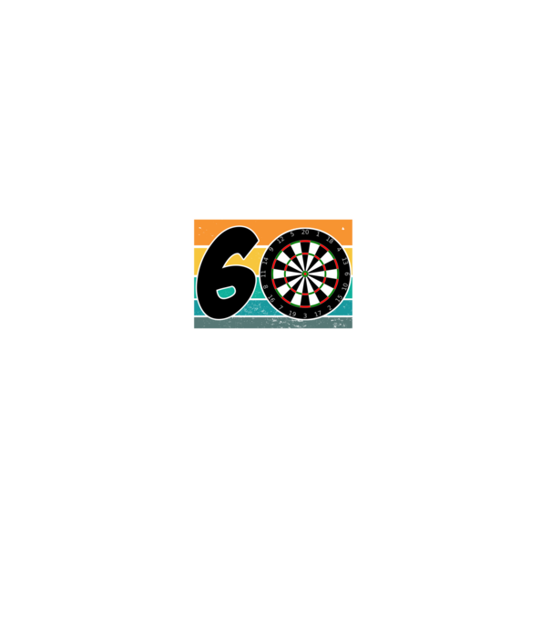 'I''m not 60 I''m triple 20 darts birthday' model negru pe tricou