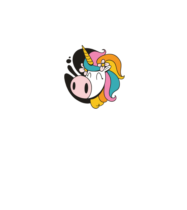 Unicorn drăguț model alb pe tricou