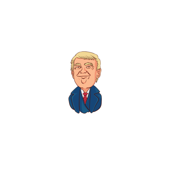 Donald Trump model negru pe tricou