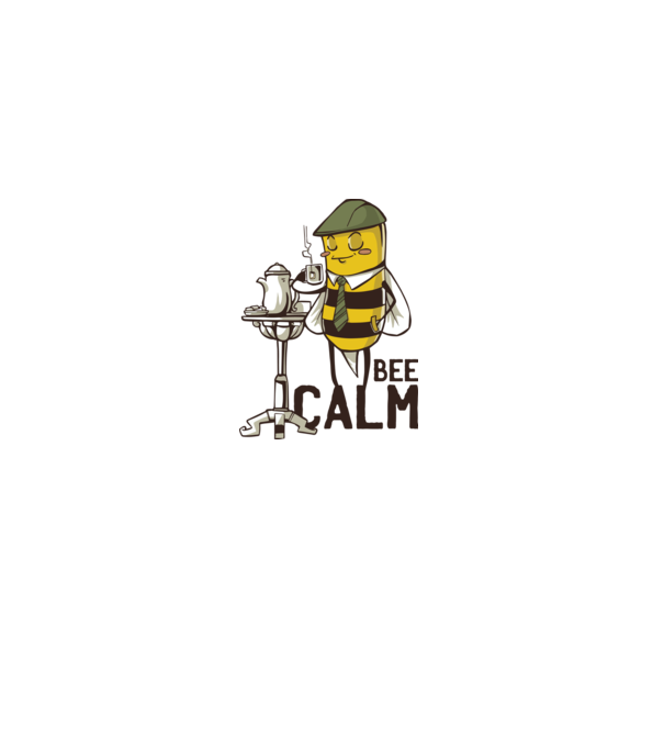 Bee Calm - Fii răbdător Albinuță model gri pe tricou