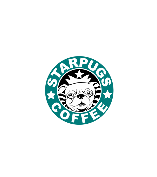 Starpugs Coffee model negru pe tricou