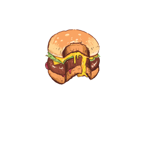 Hamburger model gri pe tricou
