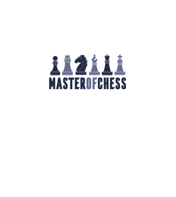 Master of Chess model alb pe tricou