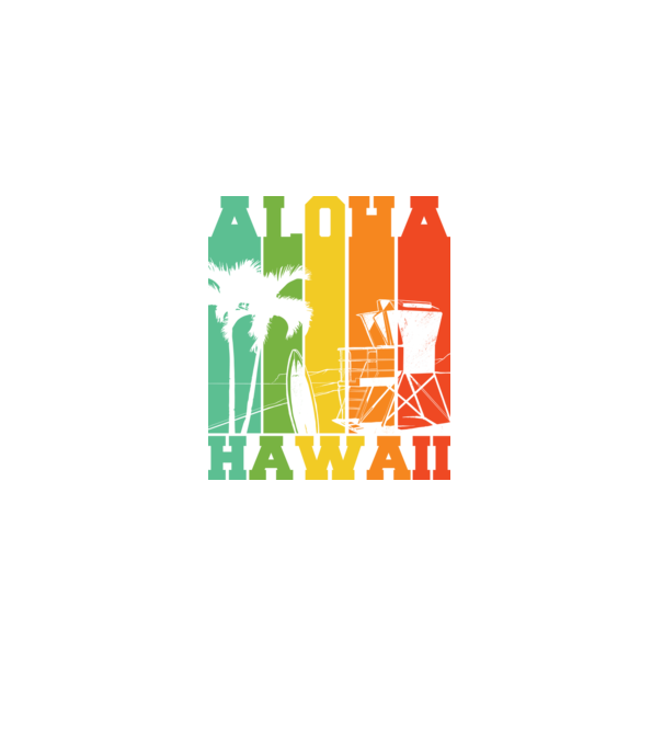 Aloha Hawaii model negru pe tricou