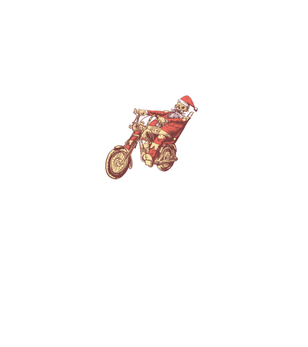 Moș Crăciun Motociclist model gri pe tricou