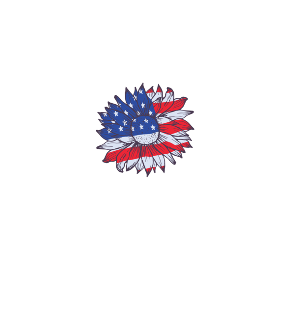 Floarea-soarelui americană Usa Sunflower model alb pe tricou