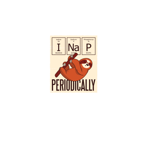 I NaP Periodic tricou leneș model negru pe tricou