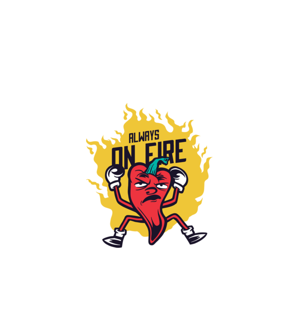 Ardei Chili model albastru închis pe tricou