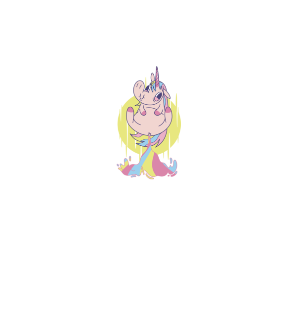 Bășină Unicorn model gri pe tricou