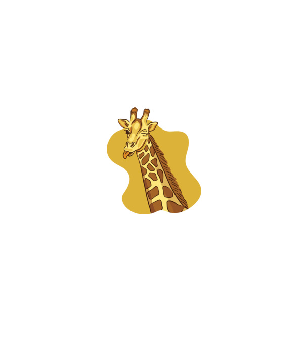 Girafă amuzantă model alb/roșu pe tricou