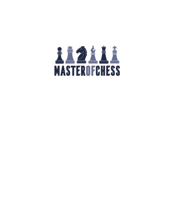 Master of Chess model alb pe tricou