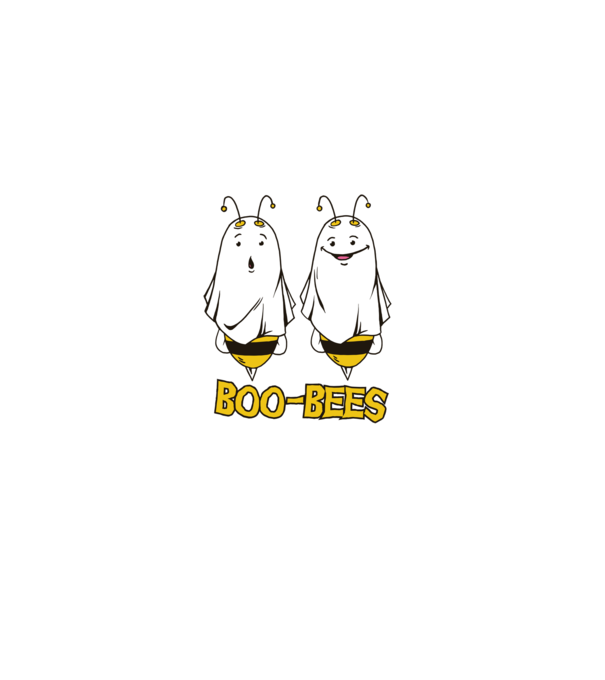 Boo Bees - Albine fantomă Halloween model albastru deschis pe tricou