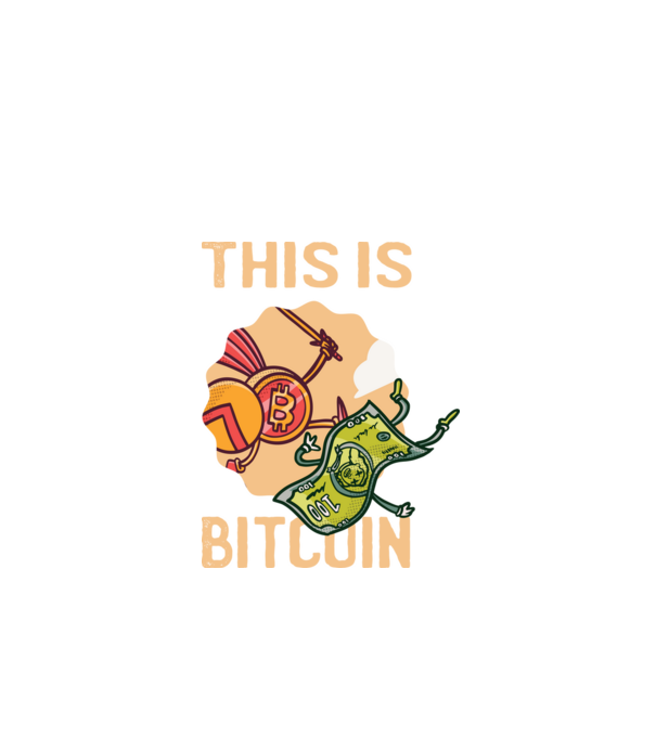 This is Bitcoin model negru pe tricou