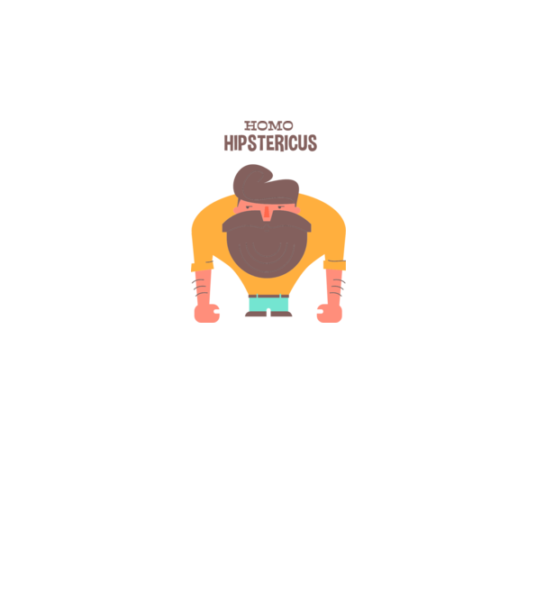 Homo Hipstericus model turcoaz pe tricou