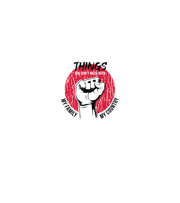 3 lucruri de care să nu te legi: Familia mea, țara mea și libertatea mea model gri pe tricou