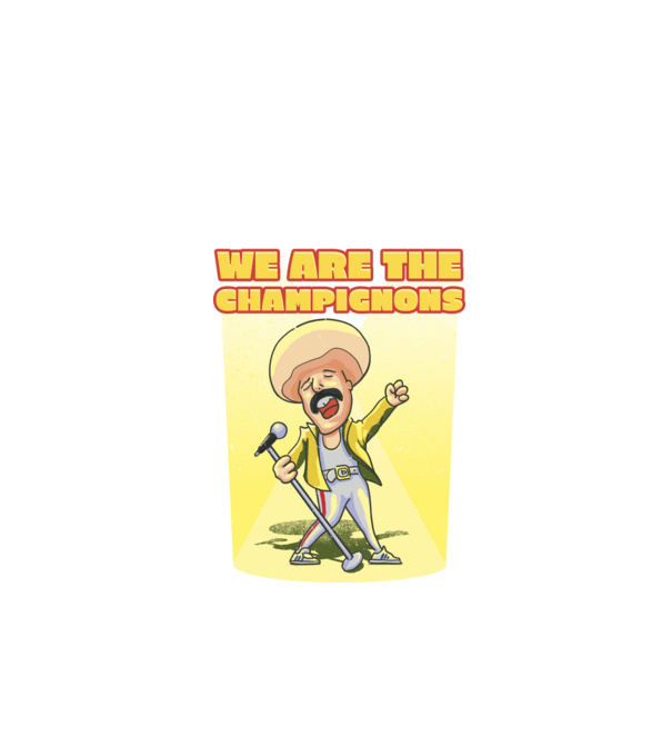 We are the Champignons Mercury model negru pe tricou