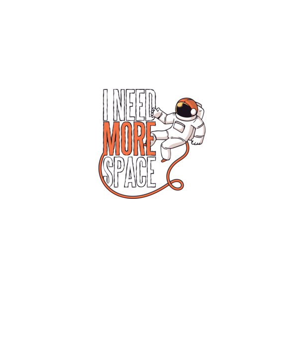 I need more space tricou astronaut model albastru jeanși pe tricou