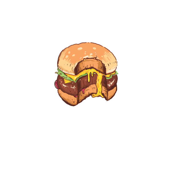 Hamburger model gri pe tricou