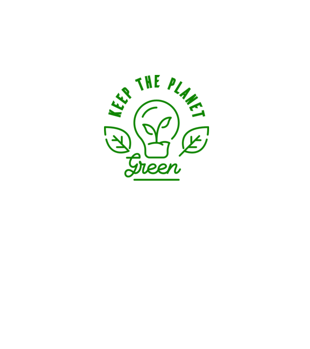 Keep The Planet Green - Ziua Pământului model alb pe tricou