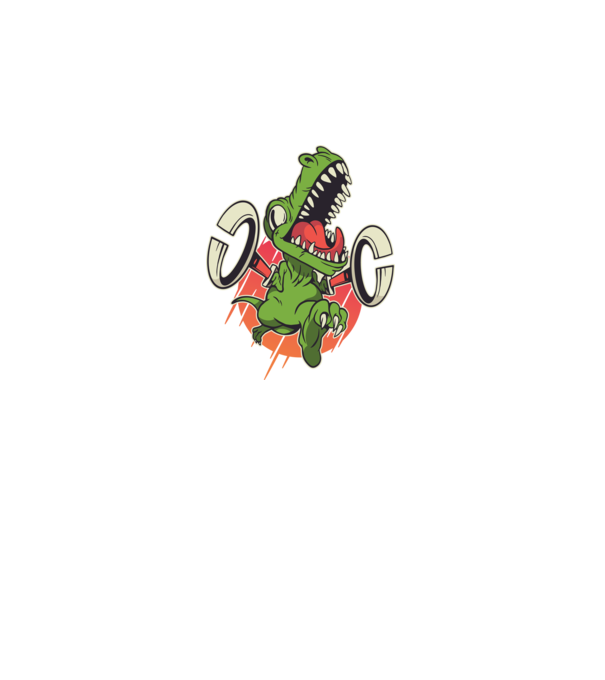 Dinozaur T-rex model alb pe tricou