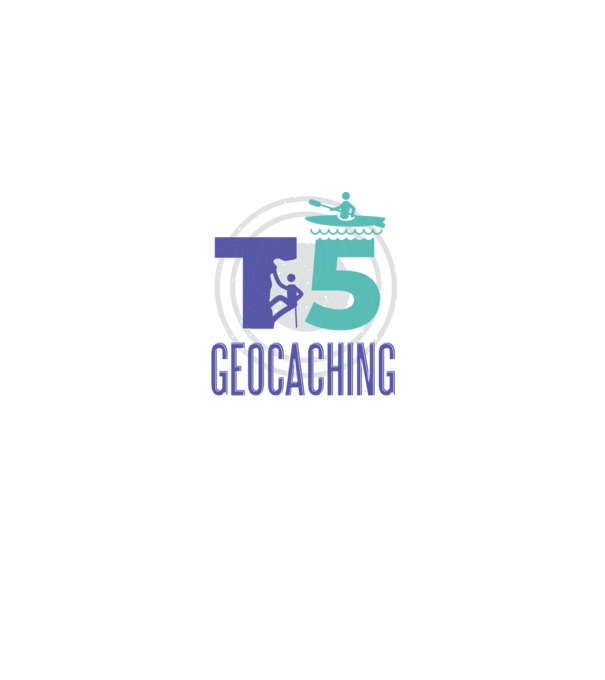 T5 Geocaching model negru pe tricou