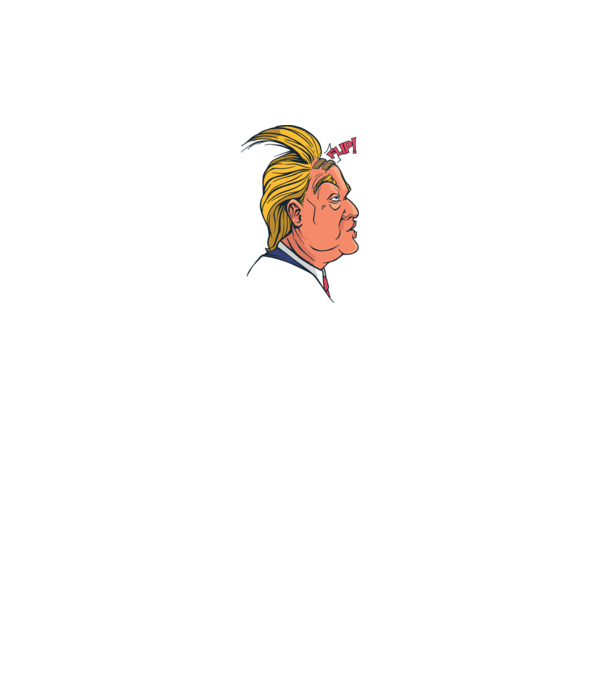 Trump Păr model negru pe tricou