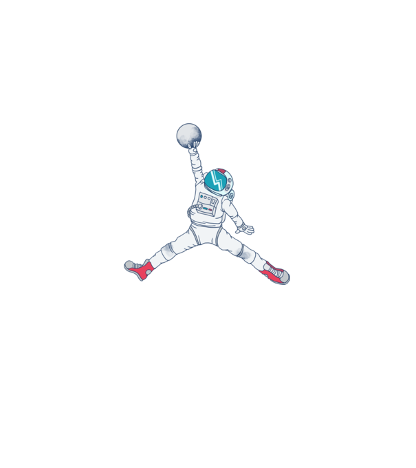 Air Astronaut tricou astronaut model roșu pe tricou
