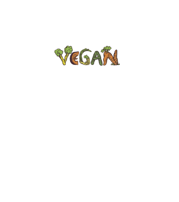 Inscripție legume vegan model alb pe tricou