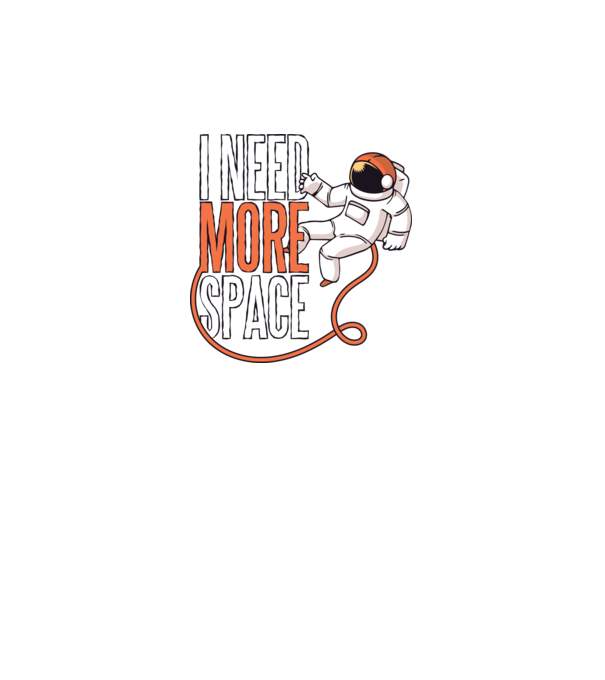 I need more space tricou astronaut model gri pe tricou