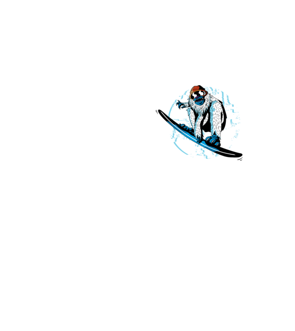 Yeti Snowboarder model galben neon pe tricou