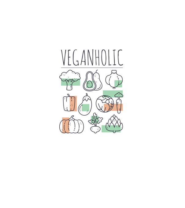 Veganholic model alb pe tricou