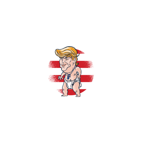 Trump Baby tricou amuzant model albastru regal pe tricou