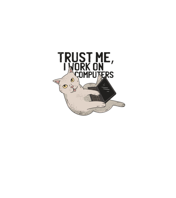 Trust me, I work on Computers model albastru jeanși pe tricou