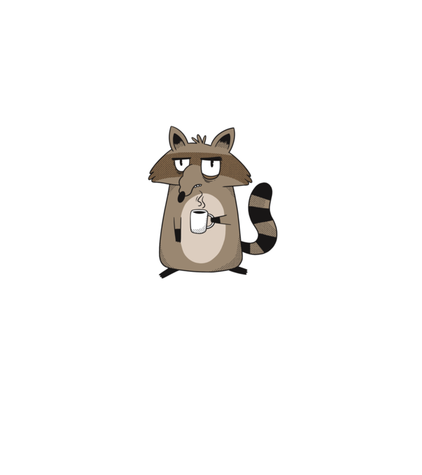 Raton cu cafea model gri pe tricou