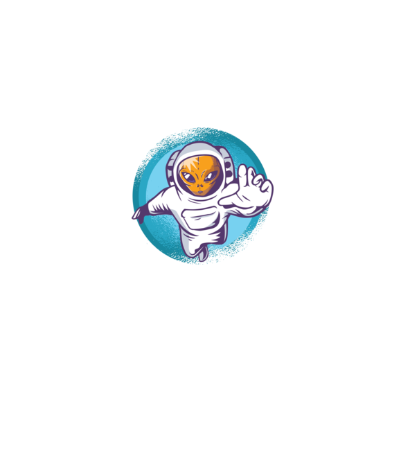 Alien Astronaut model negru pe tricou