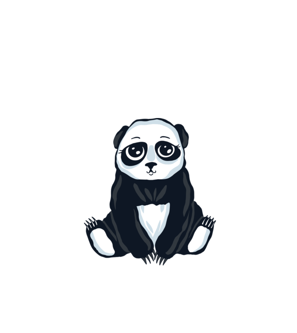 Panda drăguț model turcoaz pe tricou
