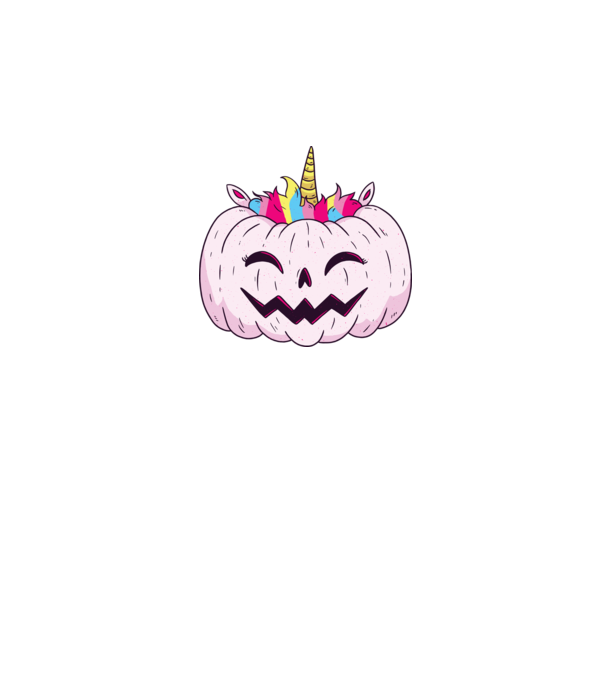 Unicorn Dovleac Halloween model albastru închis pe tricou