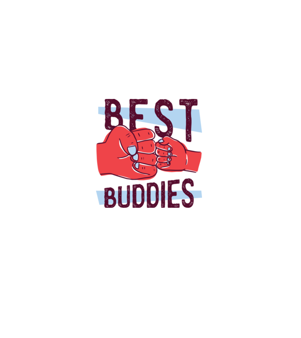 Best Buddies - Cei mai buni prieteni model alb pe tricou