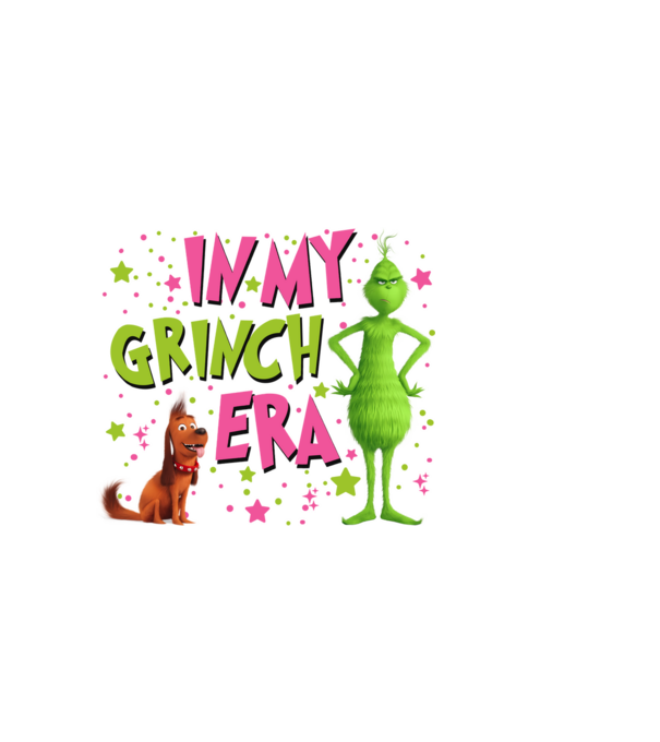 In my Grinch era model negru pe tricou