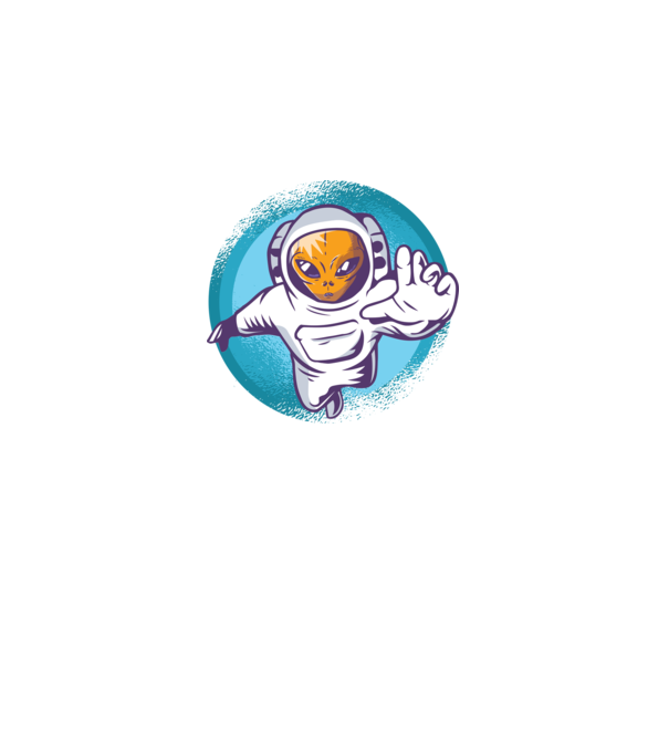 Alien Astronaut model negru pe tricou