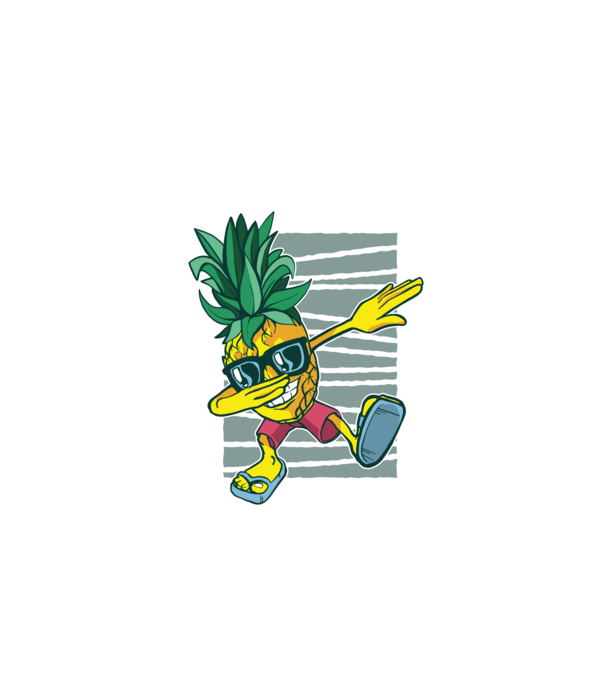 Ananas DAB dans model turcoaz pe tricou