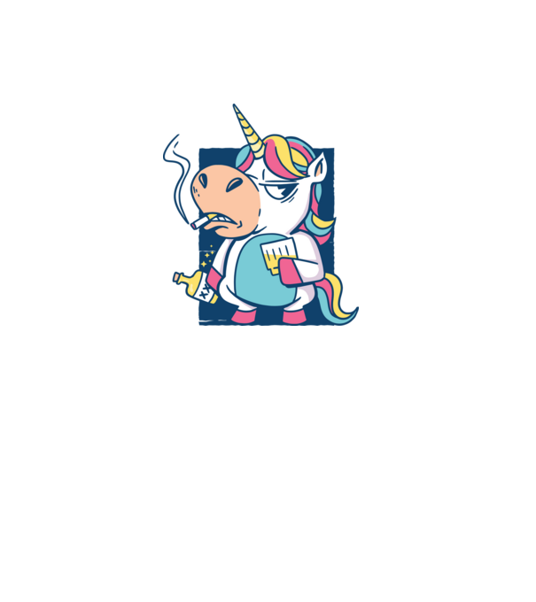 Unicorn rebel model turcoaz pe tricou