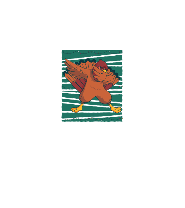 Curcan DAB Ziua Recunoștinței Thanksgiving model alb pe tricou