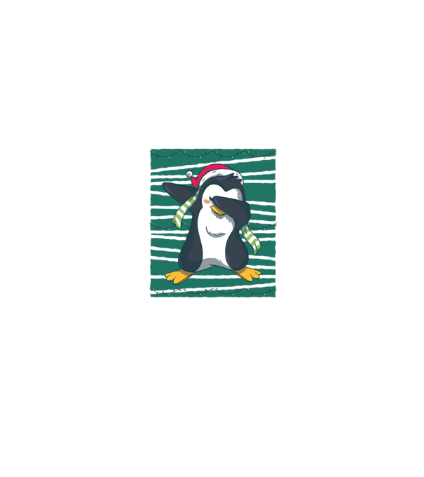 Pinguin DAB Crăciun model alb/roșu pe tricou