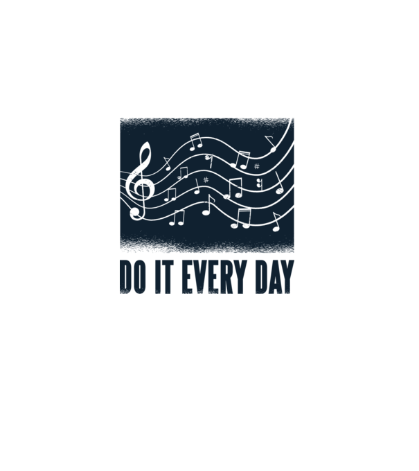 Note muzicale model alb pe tricou