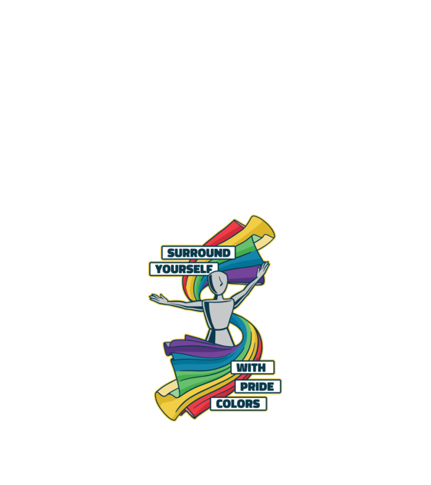 Pride cu curcubeu model albastru închis pe tricou